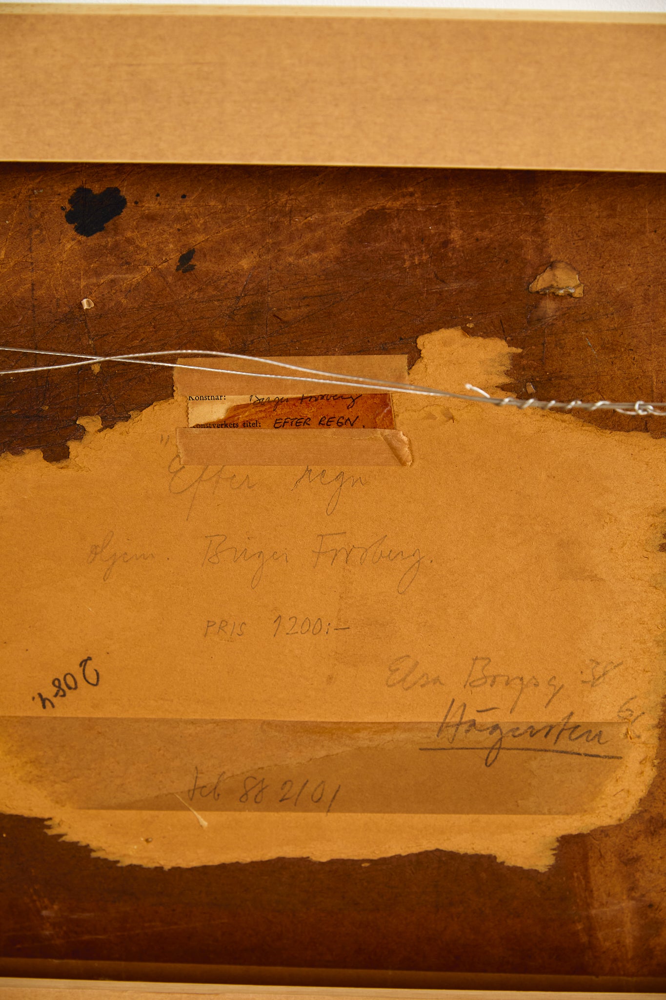 Abstract composition by Birger Forsberg 1962