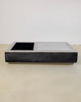 Low 1970s Mirror Top Coffee Table With Bar