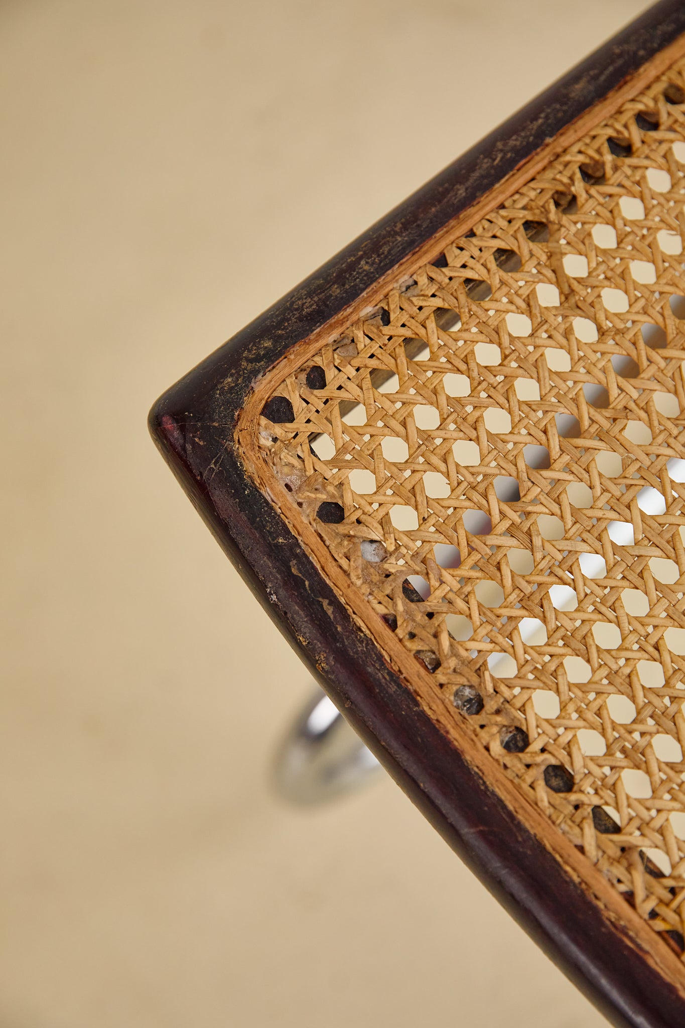 Chrome and Rattan Dining Chairs