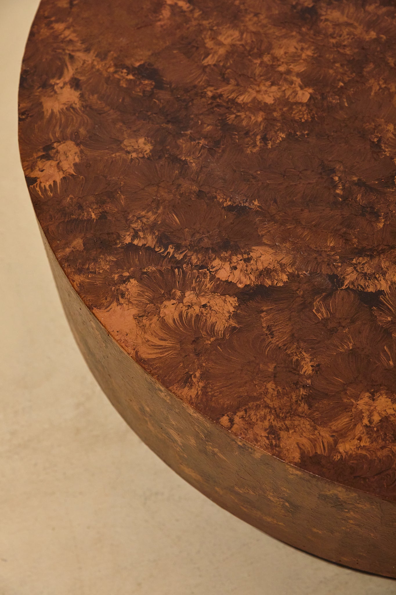 Round Italian Copper Coffee Table