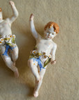 Vintage Italian Porcelain Wall Cherubs — Matching Pair