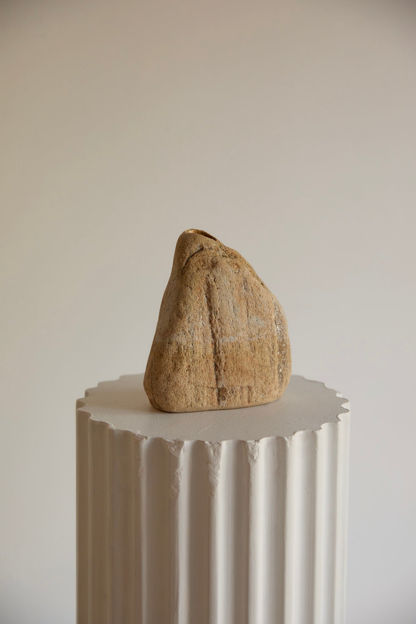 Hand-Carved Natural Stone Organic Form Bud Vase