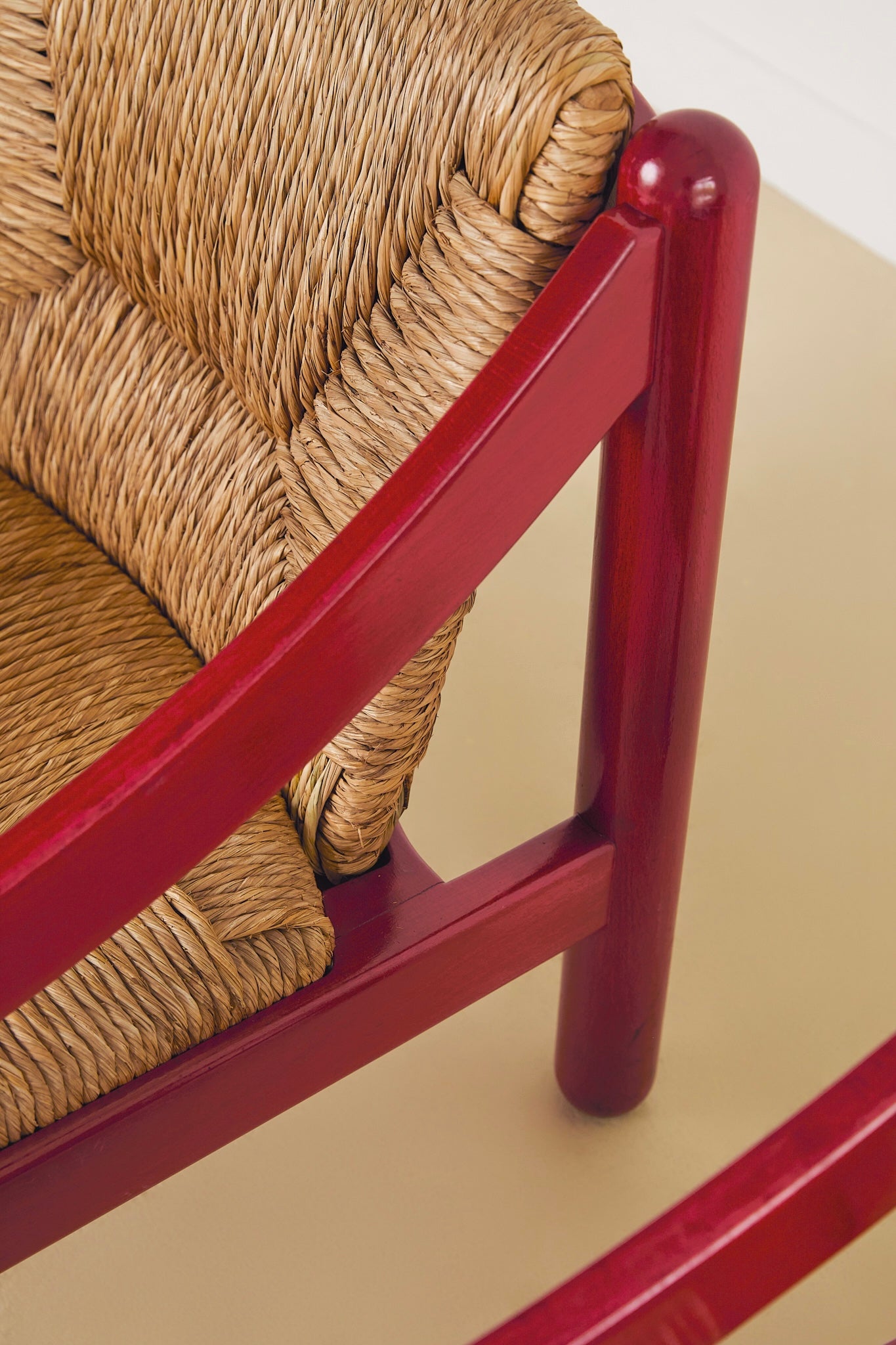 Cassina Carimate Armchair Pair Stained Red