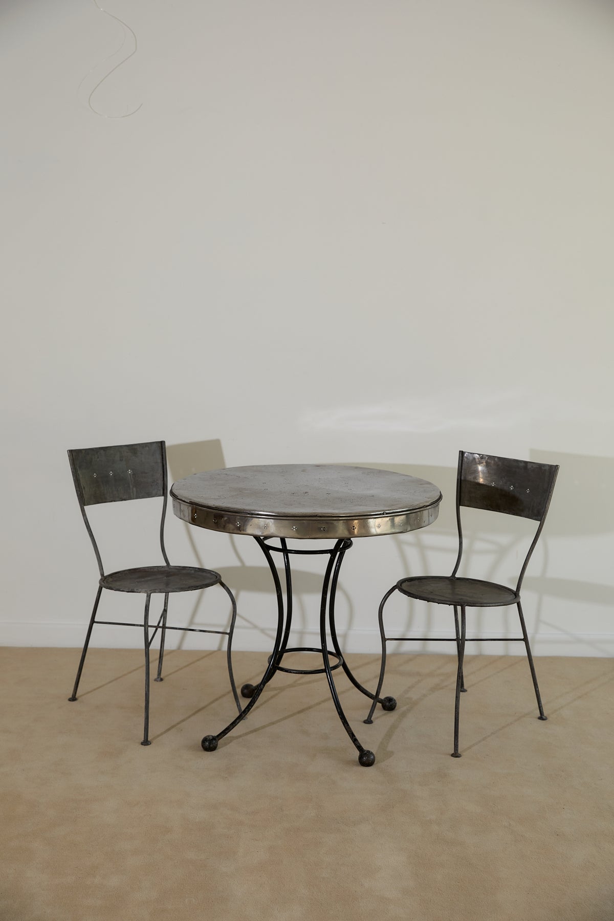 Vintage Metal Bistro Dining Set (Table &amp; 2 Chairs)