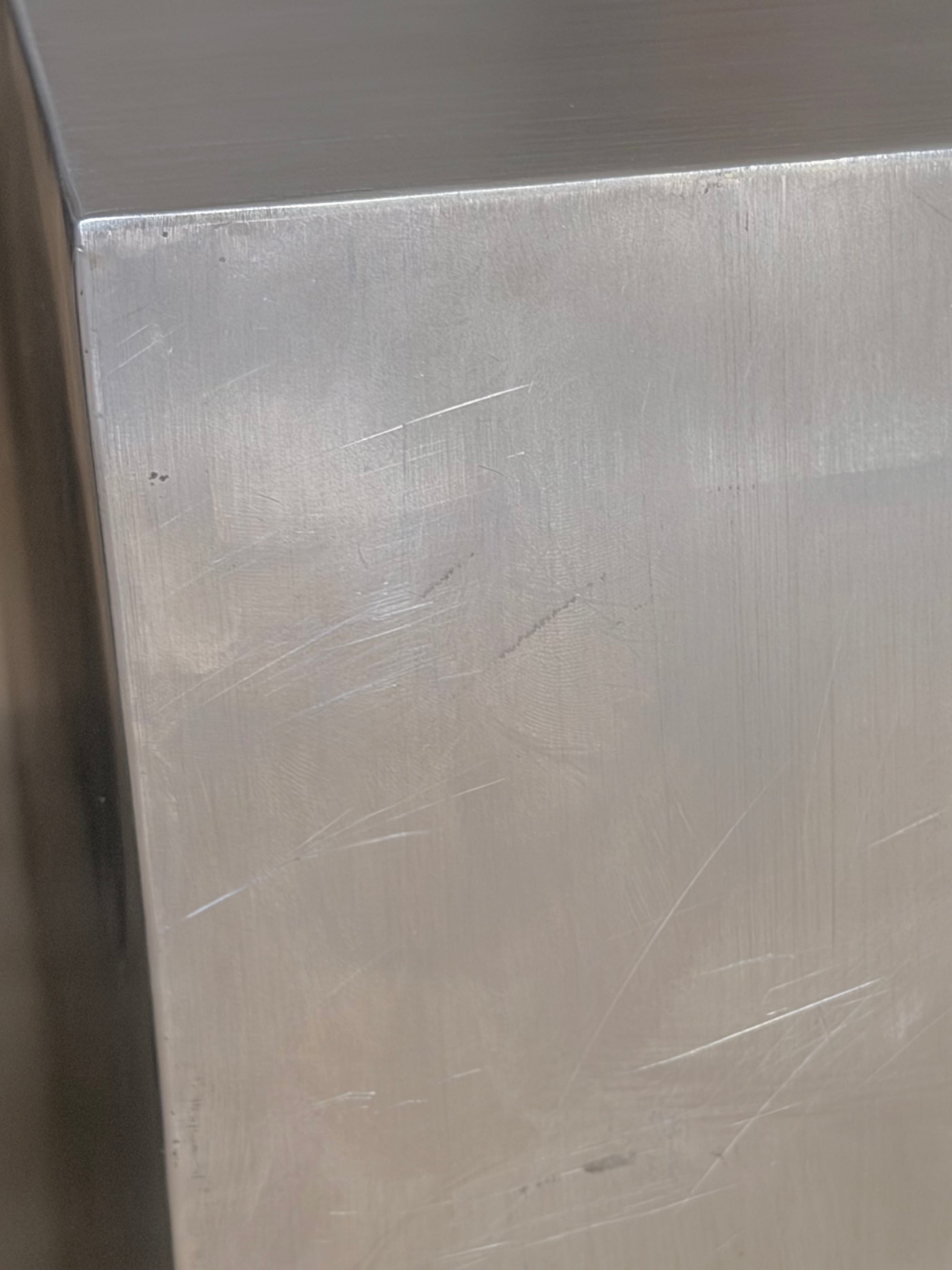 Mid-Century French Modernist Stainless Steel "Cube" Coffee / Side Tables Attributed to Maria Pergay