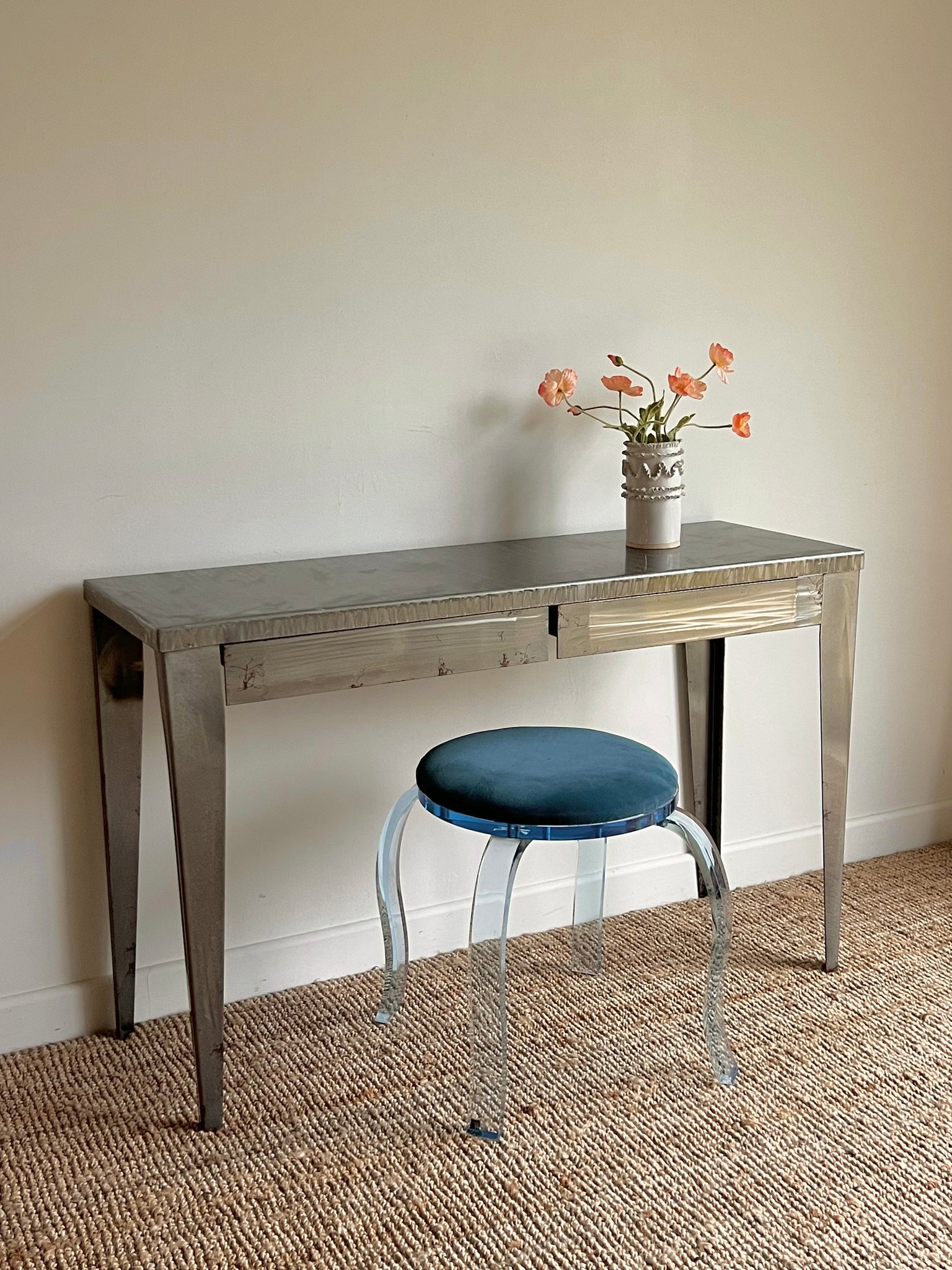 Metal Console Table With Drawers