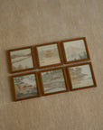 Vintage Japanese Hand-Embroidered Silk Landscape Art – Framed Set of 6