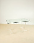 Vintage Glass and Lucite Desk