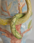 Handcrafted Ceramic Snake Amphora Vase