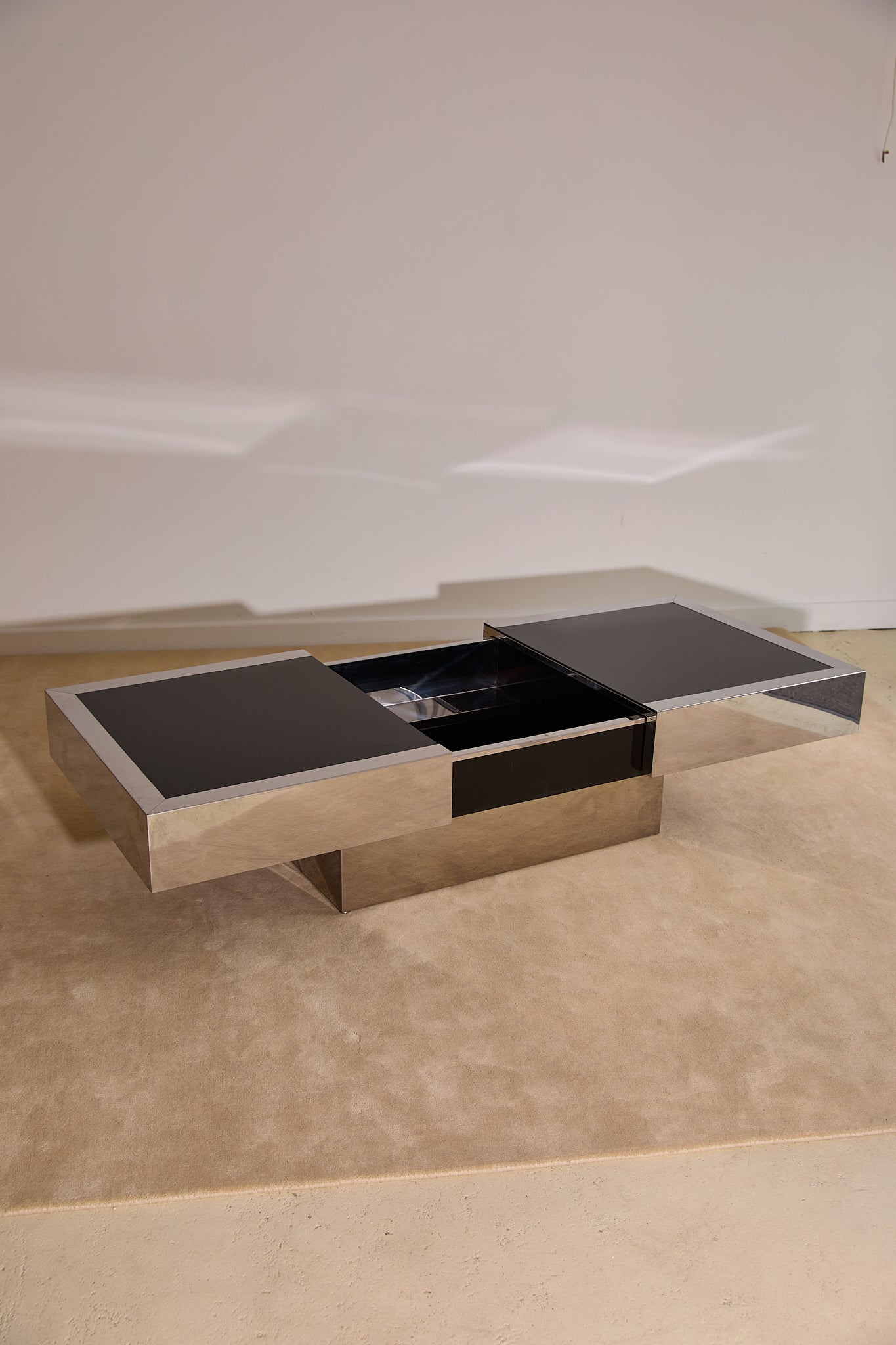 Vintage Willy Rizzo for Cidue Dry Bar Coffee Table | Italian, 1970s