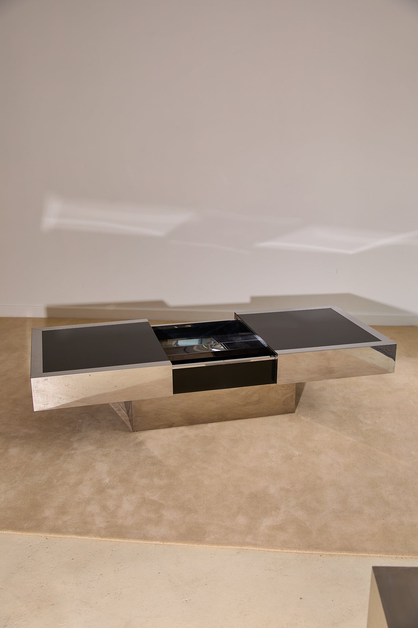 Vintage Willy Rizzo for Cidue Dry Bar Coffee Table | Italian, 1970s