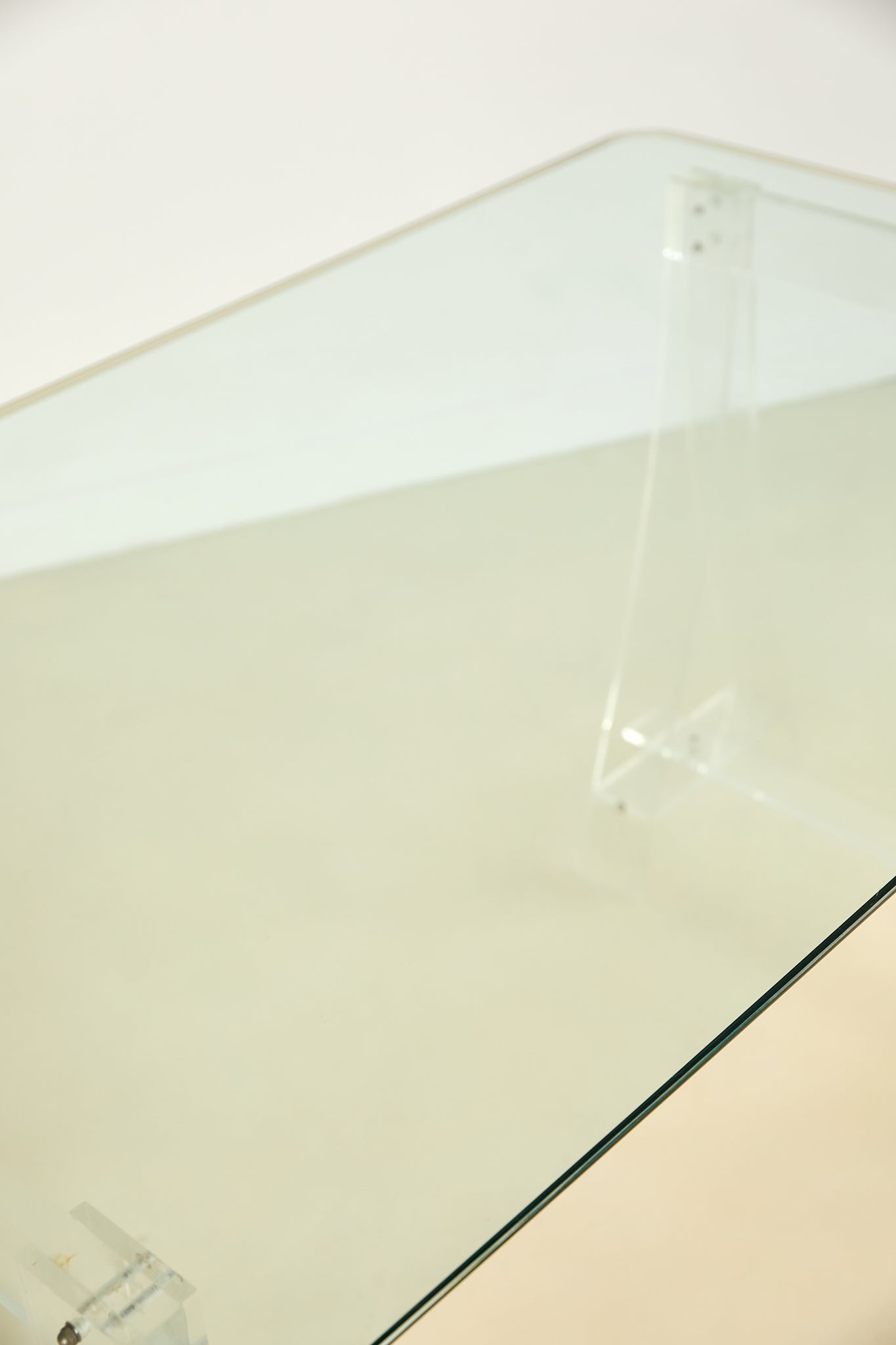 Vintage Glass and Lucite Desk