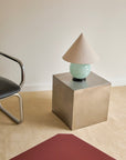 Vintage French Modernist Opaline Glass Table Lamp Attributed to Jacques Adnet (c. 1940s)