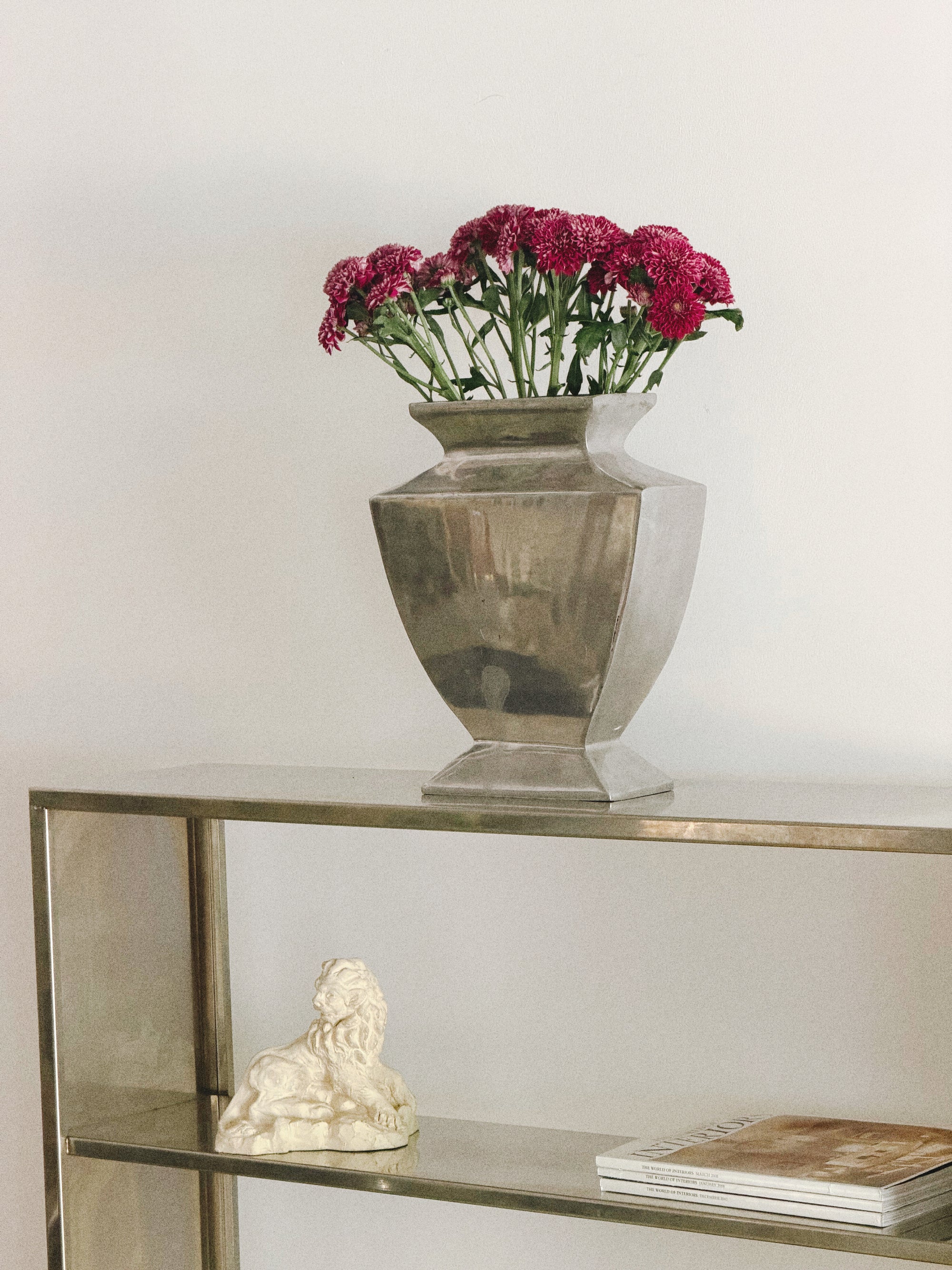 XL Hand Cast Aluminium Vase
