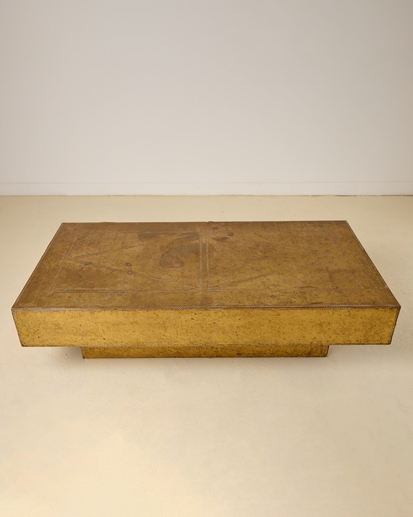 Brass Studded Coffee Table