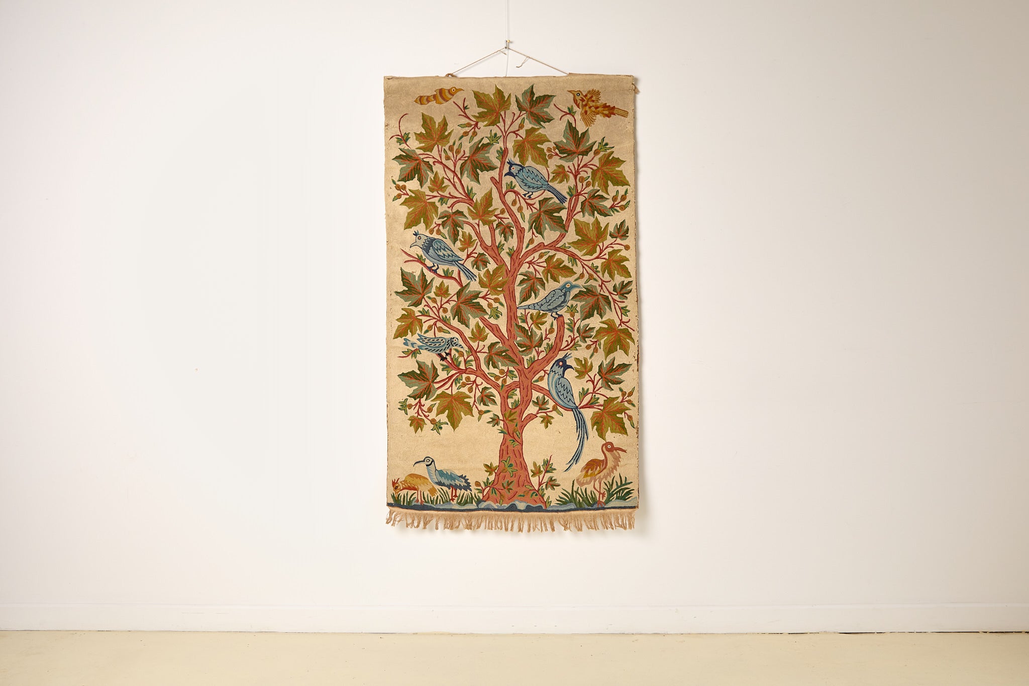 Chainstitch Bird Tapestry