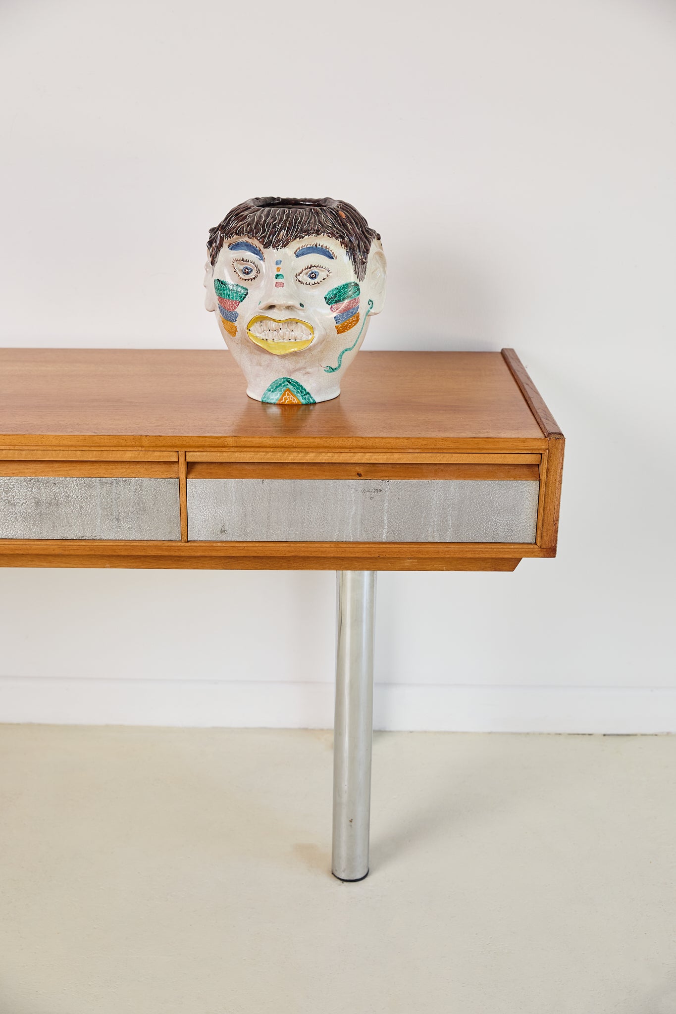 Chrome Leg Console Table
