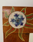 Ceramic and Wood Mirror