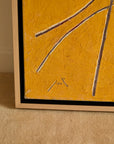 Georges Ferrato (b.1949) Large French Contemporary Abstract Painting Textured Ochre