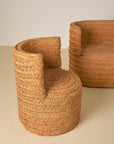 Raffia Woven Tub Sofa