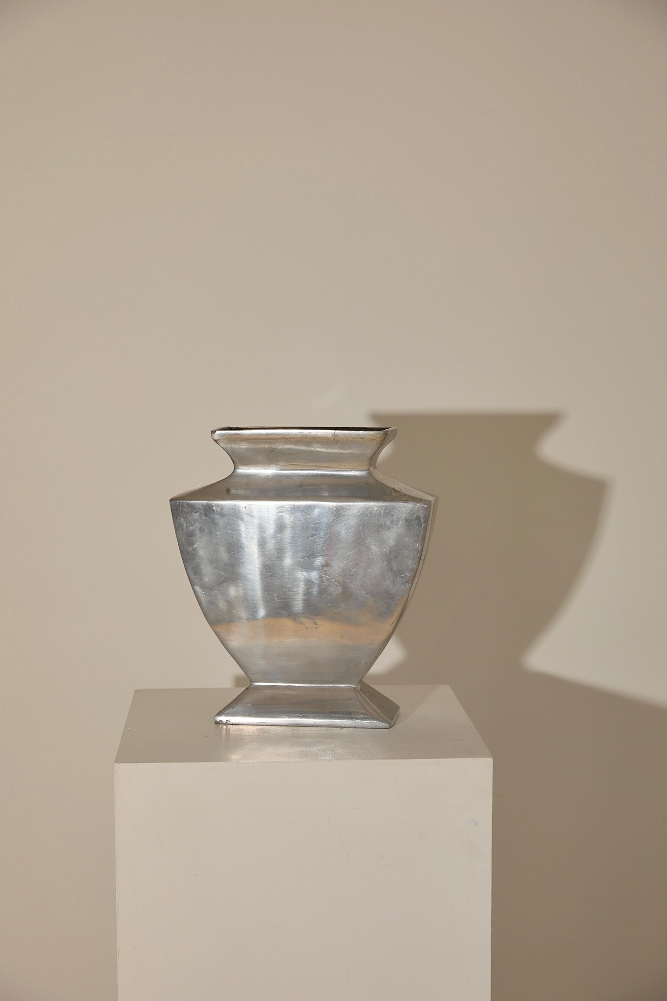 XL Hand Cast Aluminium Vase