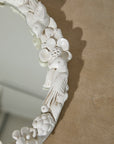 Handmade Ceramic Bird and Flower Detail Mirror