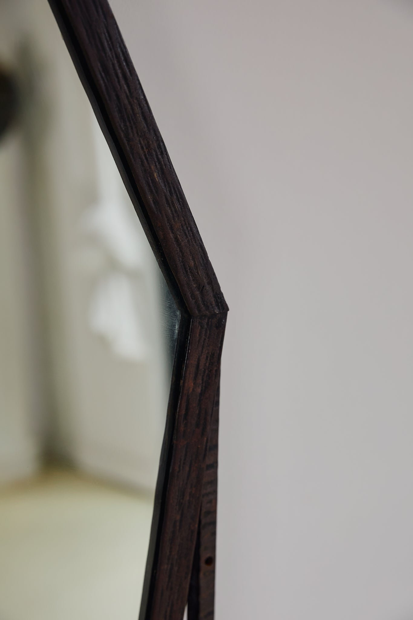 Art Deco Wrought Iron Floor Mirror