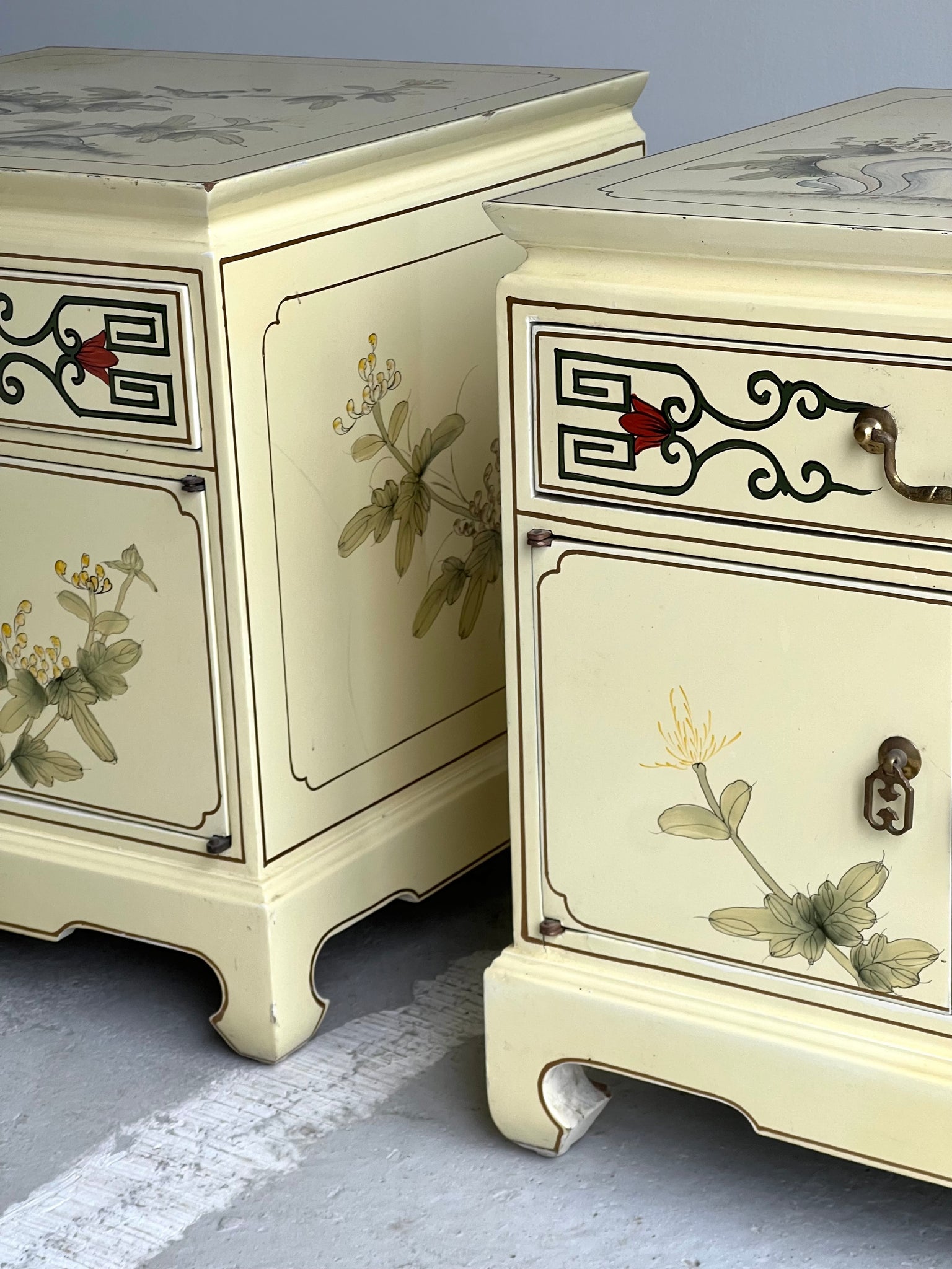 Pair of Chinoiserie Bedside Tables