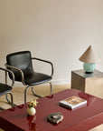 Vintage French Modernist Opaline Glass Table Lamp Attributed to Jacques Adnet (c. 1940s)