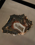 Natural Agate Geode Soap Dish – Polished Quartz Crystal Catchall Bowl