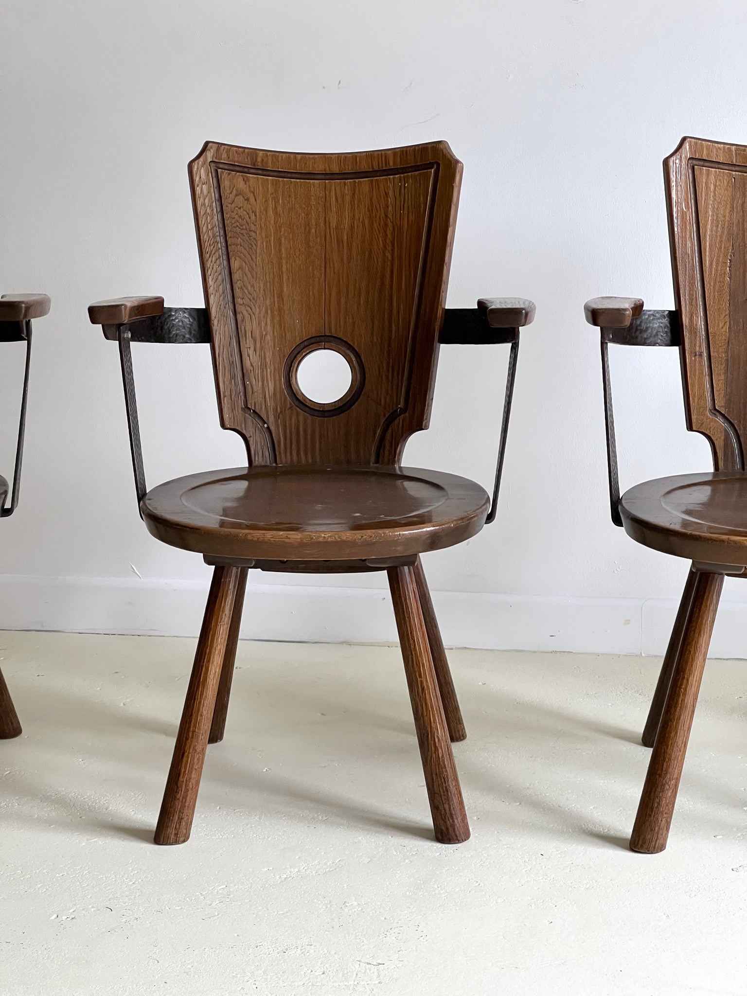 Set of x4 French Brutalist Armchairs