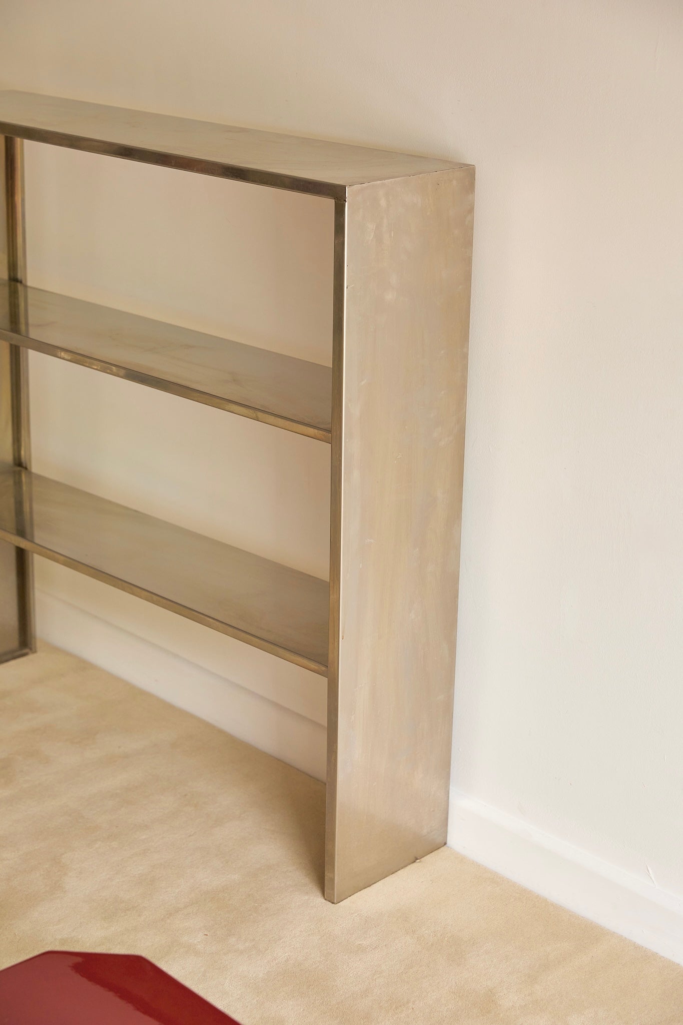 Industrial Minimalist Steel Console &amp; Low Bookcase