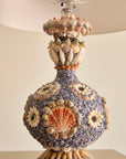 Vintage Grotto-Style Mosaic Shell Table Lamps – A Pair