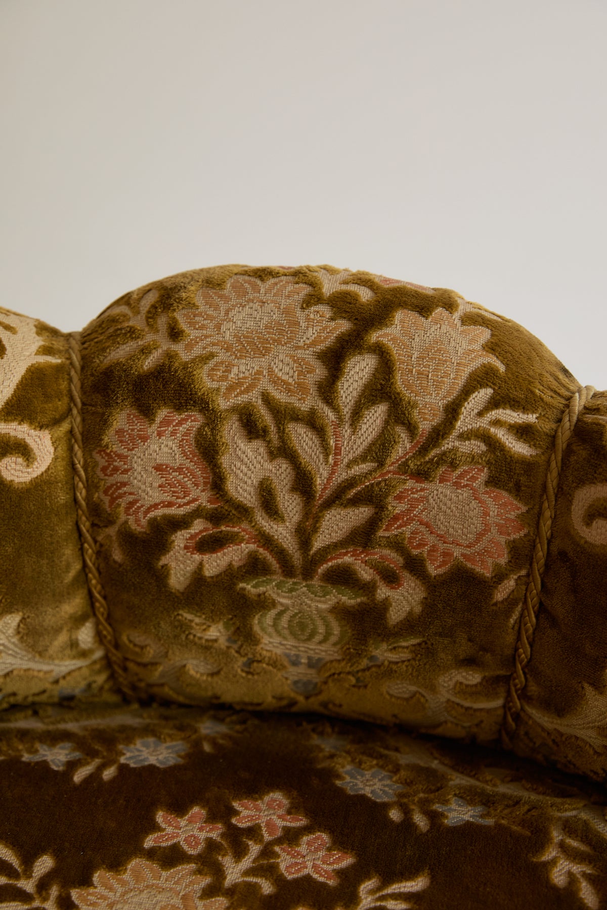 French Vintage Velvet Vanity Stool