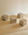 Mid-Century French Modernist Stainless Steel "Cube" Coffee / Side Tables Attributed to Maria Pergay
