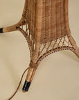 French Wicker Eiffel Tower Floor Lamp With Table