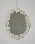 Handmade Ceramic Bird and Flower Detail Mirror