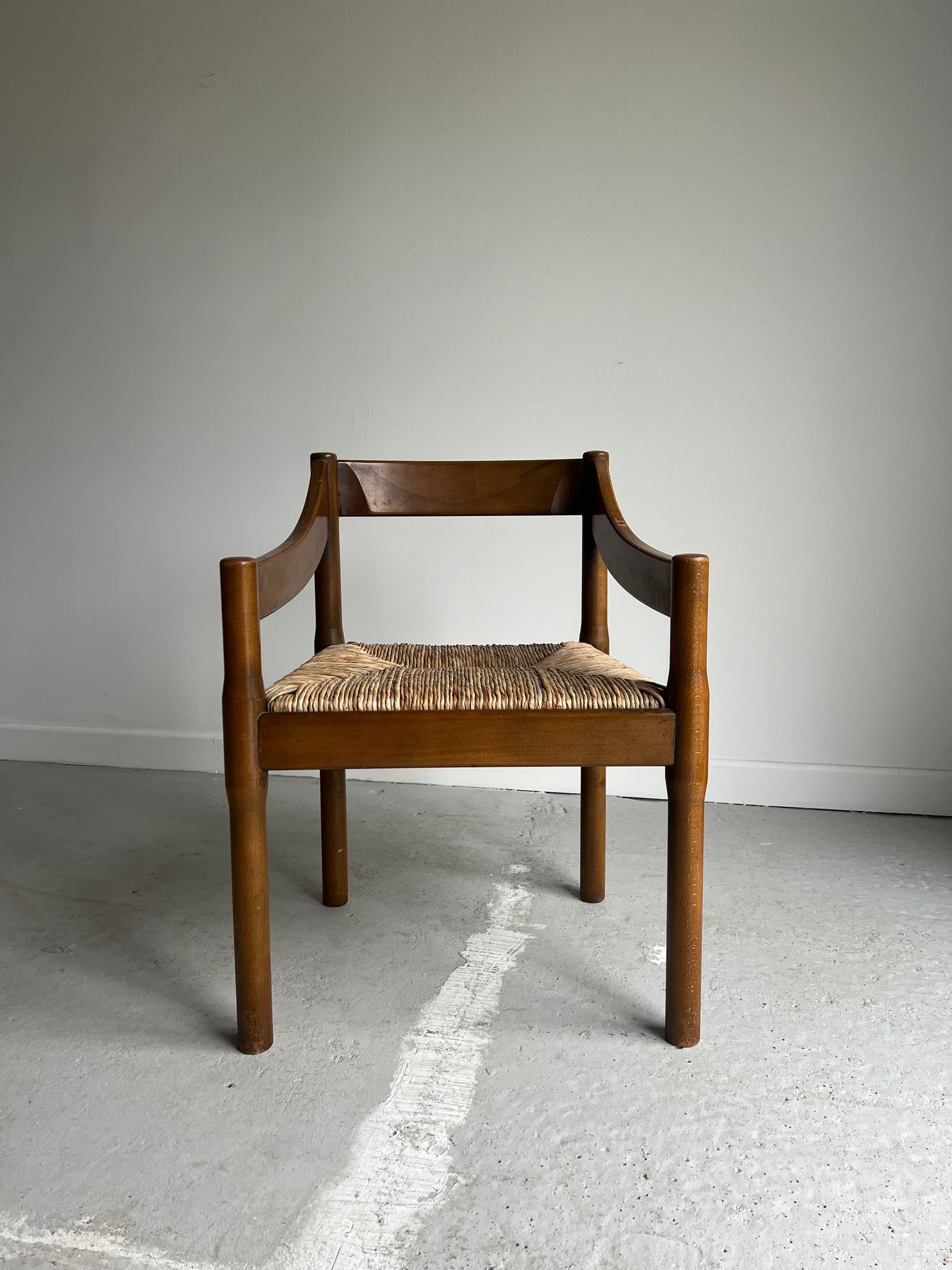 Brown Carimate Chairs by Vico Magistretti