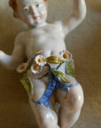Vintage Italian Porcelain Wall Cherubs — Matching Pair