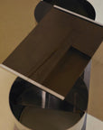 Chrome and Glass Coffee Table Forming Bar by Lodovico Acerbis