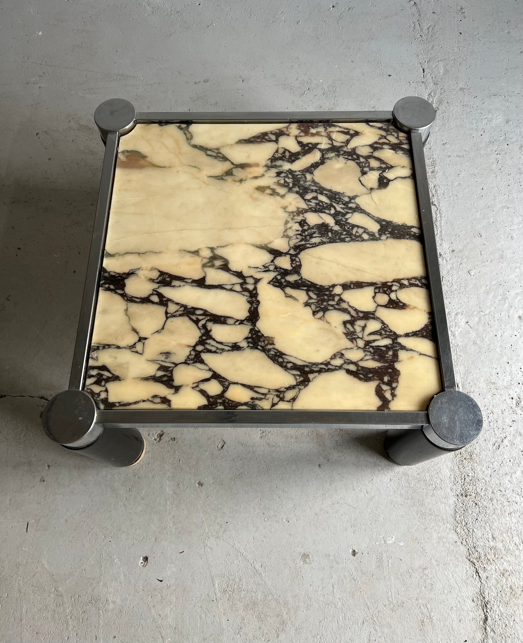 1980s Yellow Marble Coffee Table