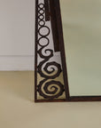 Art Deco Wrought Iron Floor Mirror