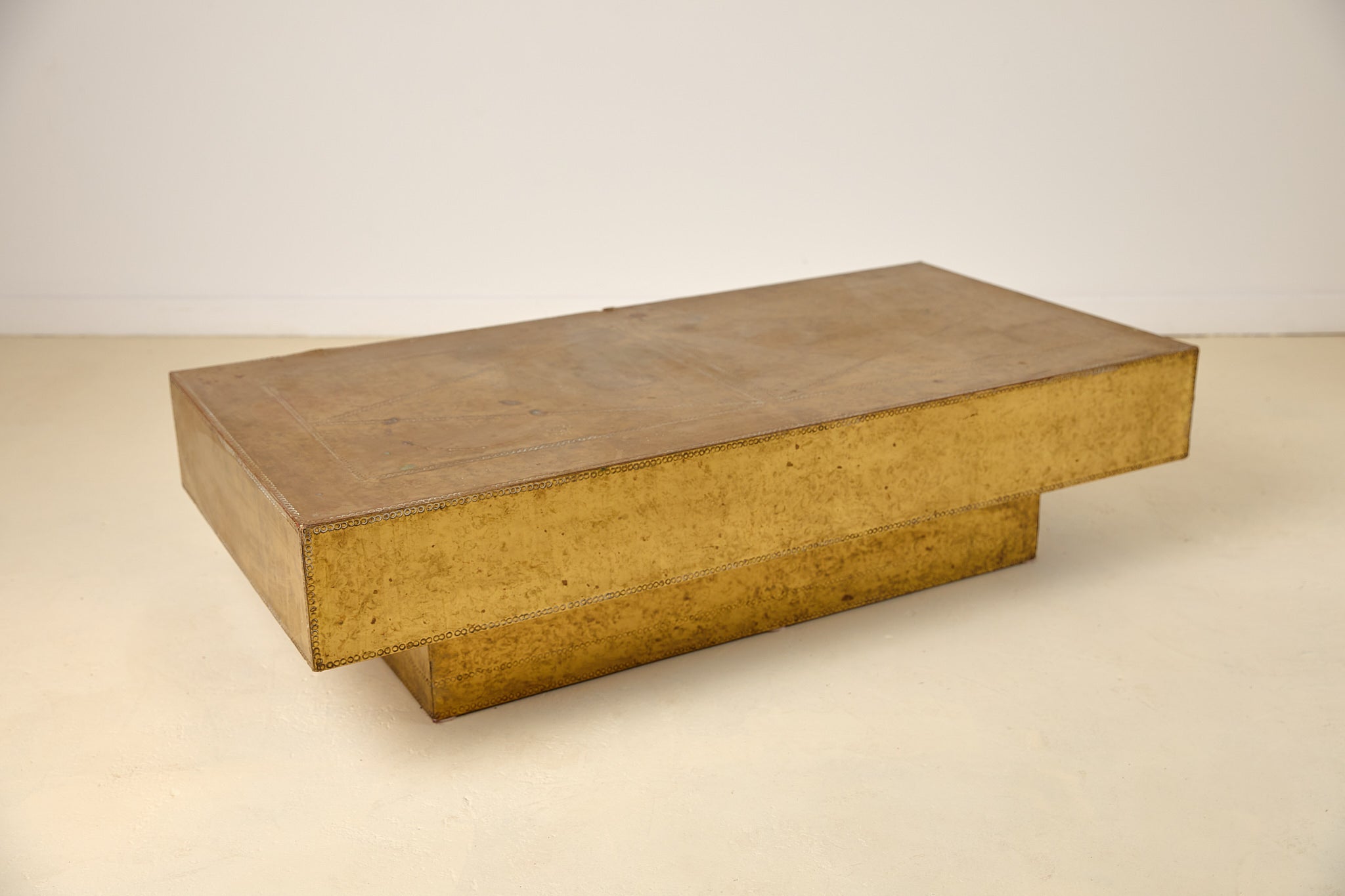 Brass Studded Coffee Table