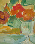 Flower Vase Oil on Panel