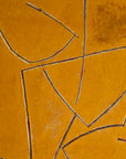 Georges Ferrato (b.1949) Large French Contemporary Abstract Painting Textured Ochre