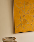 Georges Ferrato (b.1949) Large French Contemporary Abstract Painting Textured Ochre