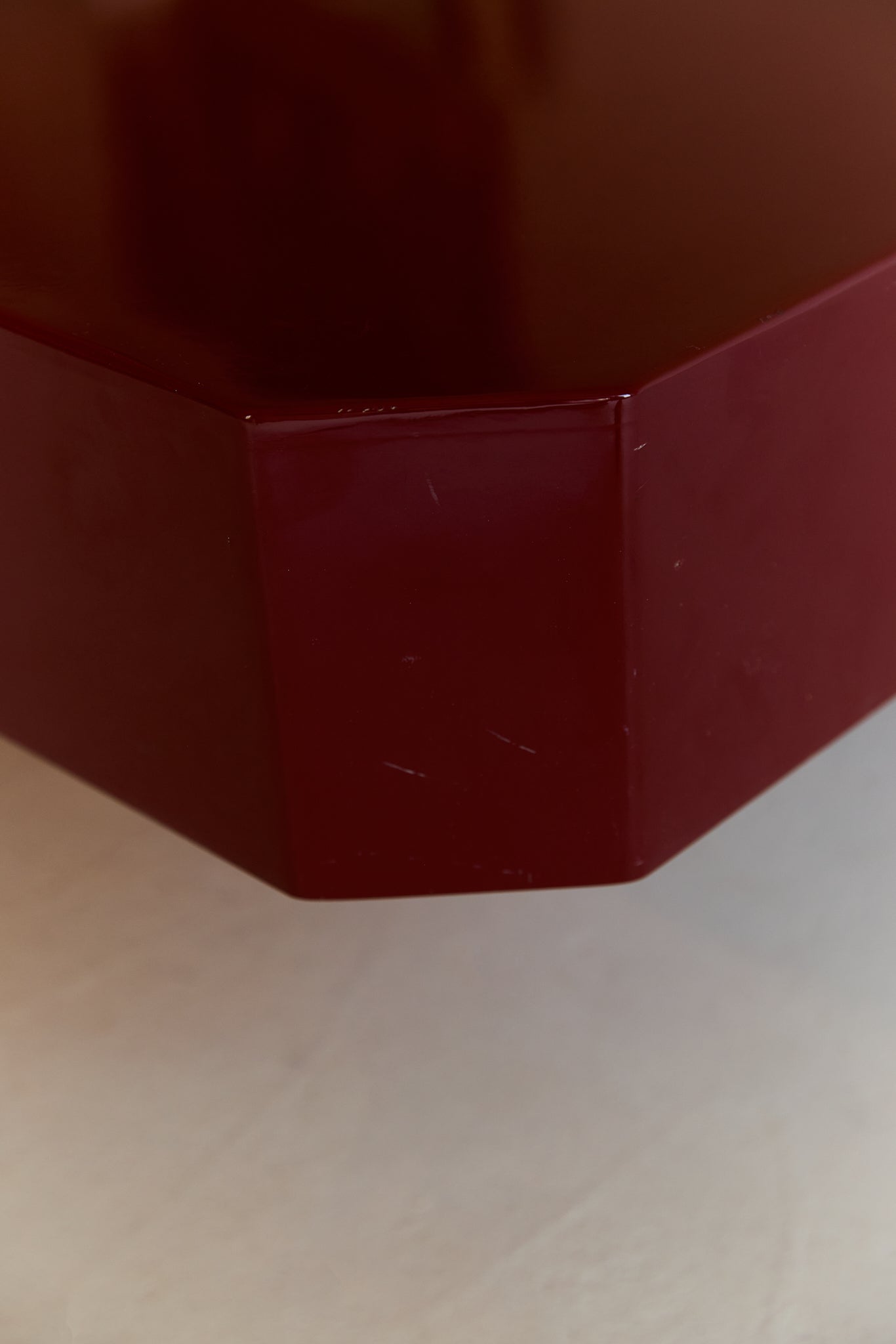 Red Lacquered Coffee Table
