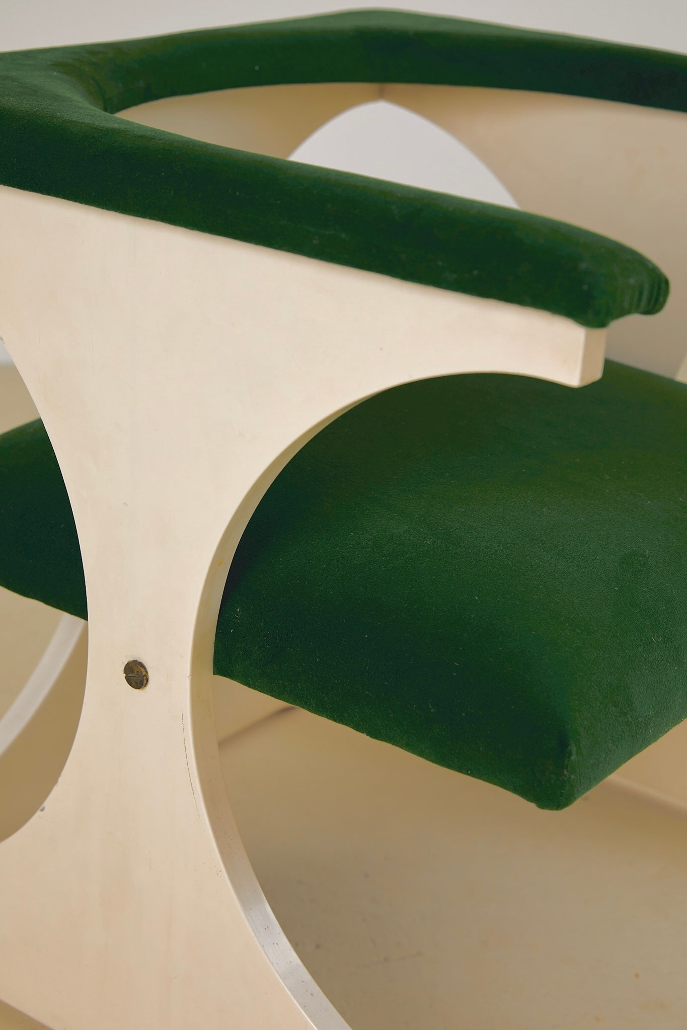 Green Velvet Space Age Armchair