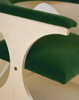 Green Velvet Space Age Armchair