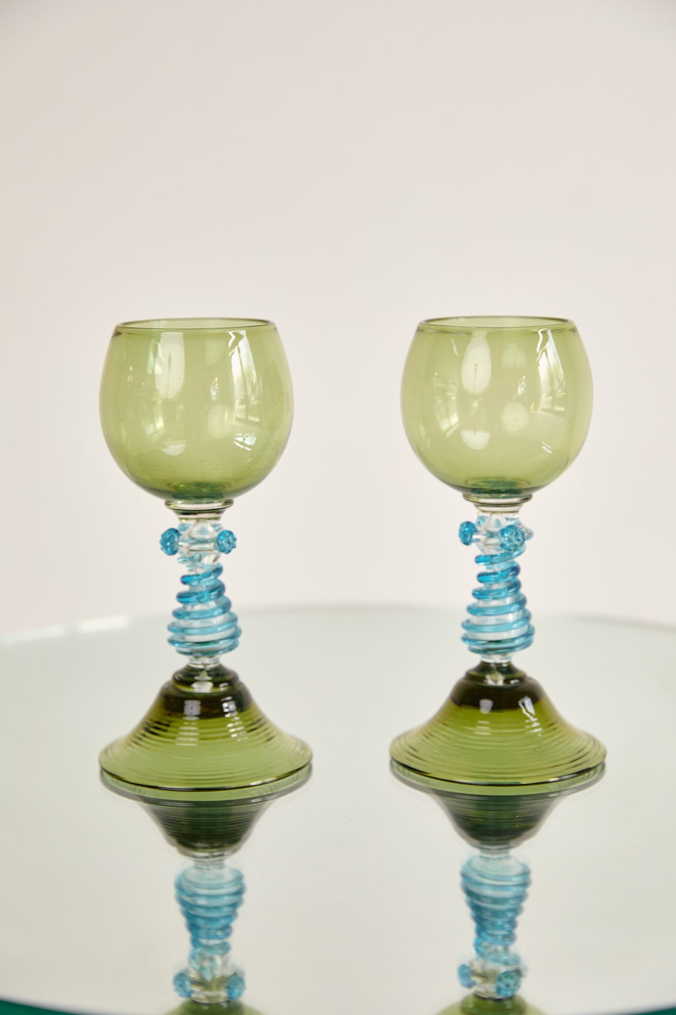 Pair of German Hock Glasses